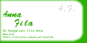 anna fila business card